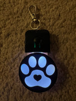 Load image into Gallery viewer, Paw light up dog tag/keychain
