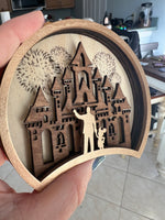 Load image into Gallery viewer, Wooden Interchangeable Ears only -castle shadow box
