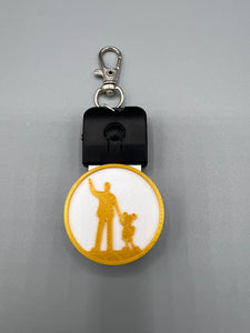 Mini light up keychain/dog tag