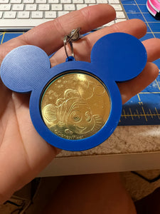 Mouse Ear Coin holder Keychain